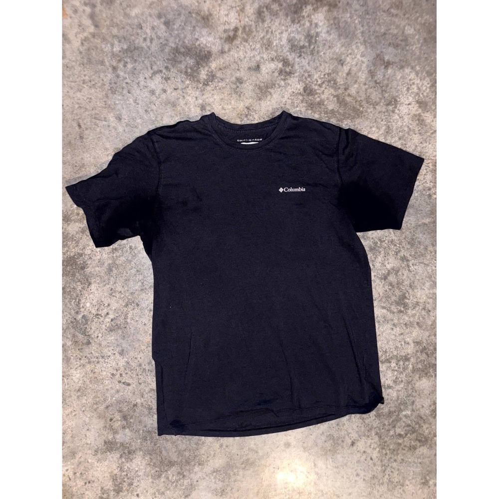 Columbia Omni Shade Thistletown Hills T Shirt Mens L Black Cotton Sweat Wicking